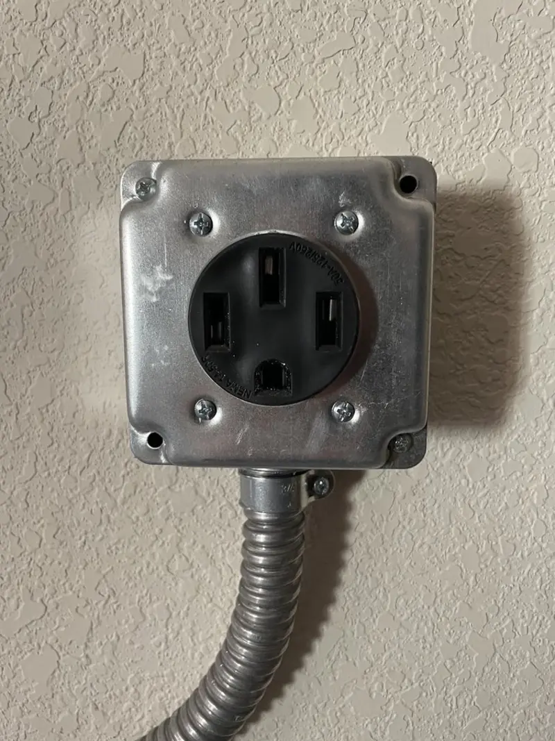 NEMA 14-50 outlet installed for Electrical Panel Upgrade in Woodridge
